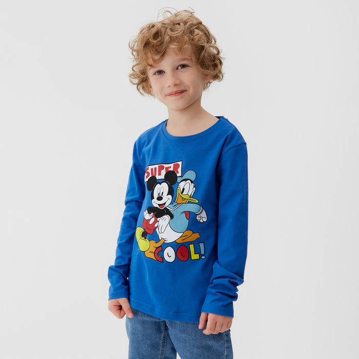 Футболка с длинным рукавом Микки Маус и друзья, Disney, рост 98-104, синий 7354379