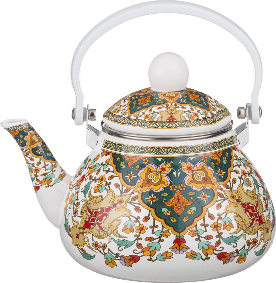 чайник эмалированный с фильтром из нжс 1,3 л. 934-334