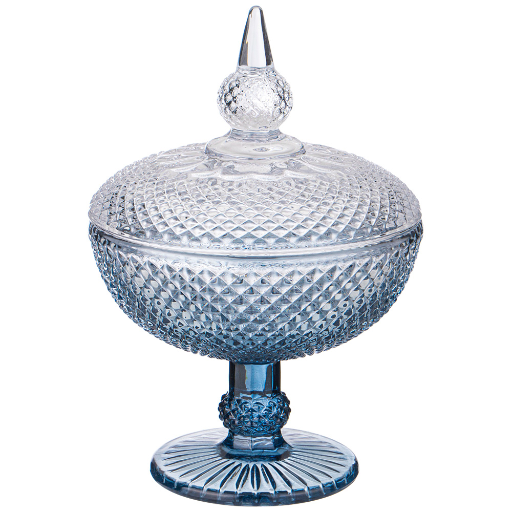 емкость для хранения на ножке diamant blue 15,7х15,7х23см 355-319