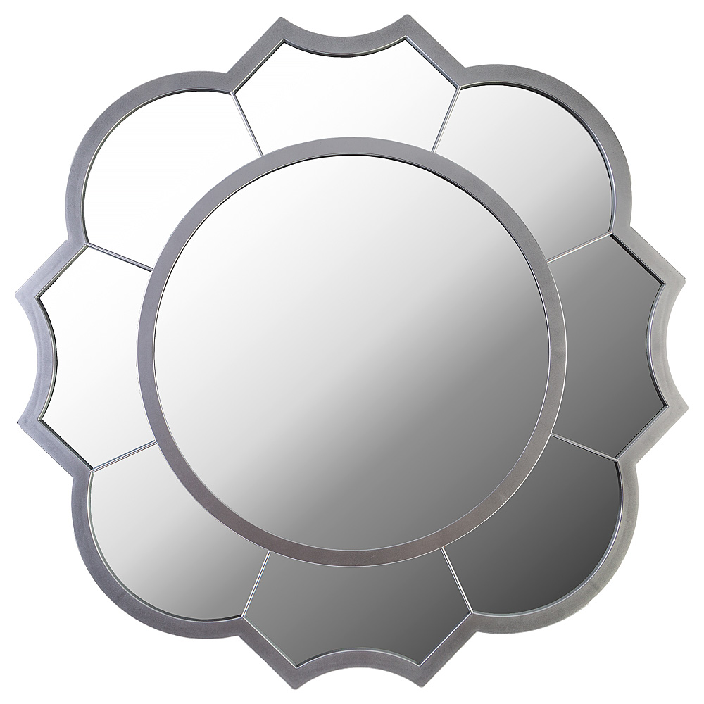 зеркало настенное swiss home диаметр 62 см цвет: серебро 220-427