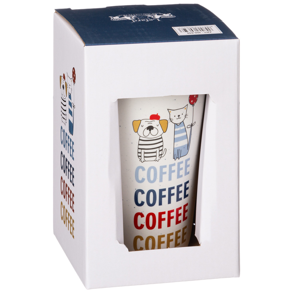 кружка lefard coffemania с силиконовой крышкой, 390мл 260-650