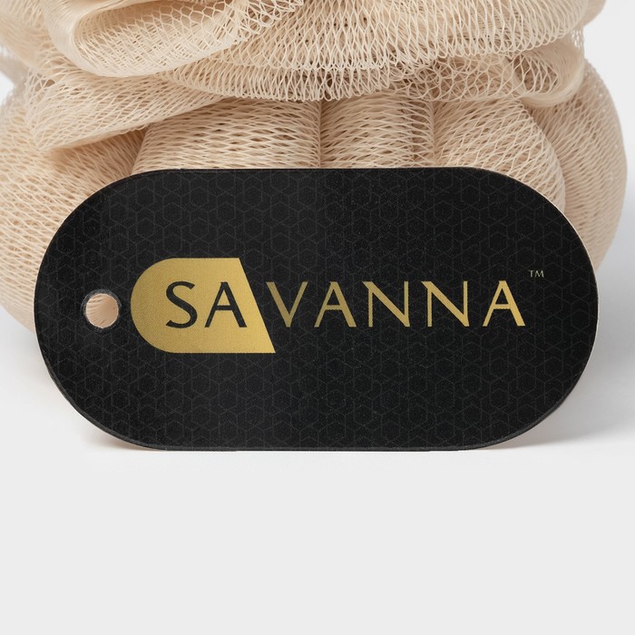 Мочалка для тела SAVANNA, 50 гр, цвет коричневый 4562967