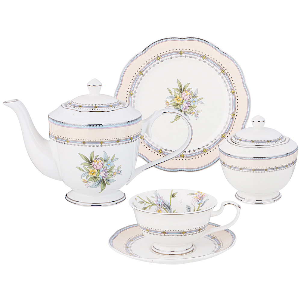 чайный сервиз lefard garden на 6 пер. 20 пр. 1100/300/270 мл/20,5 см 275-1251