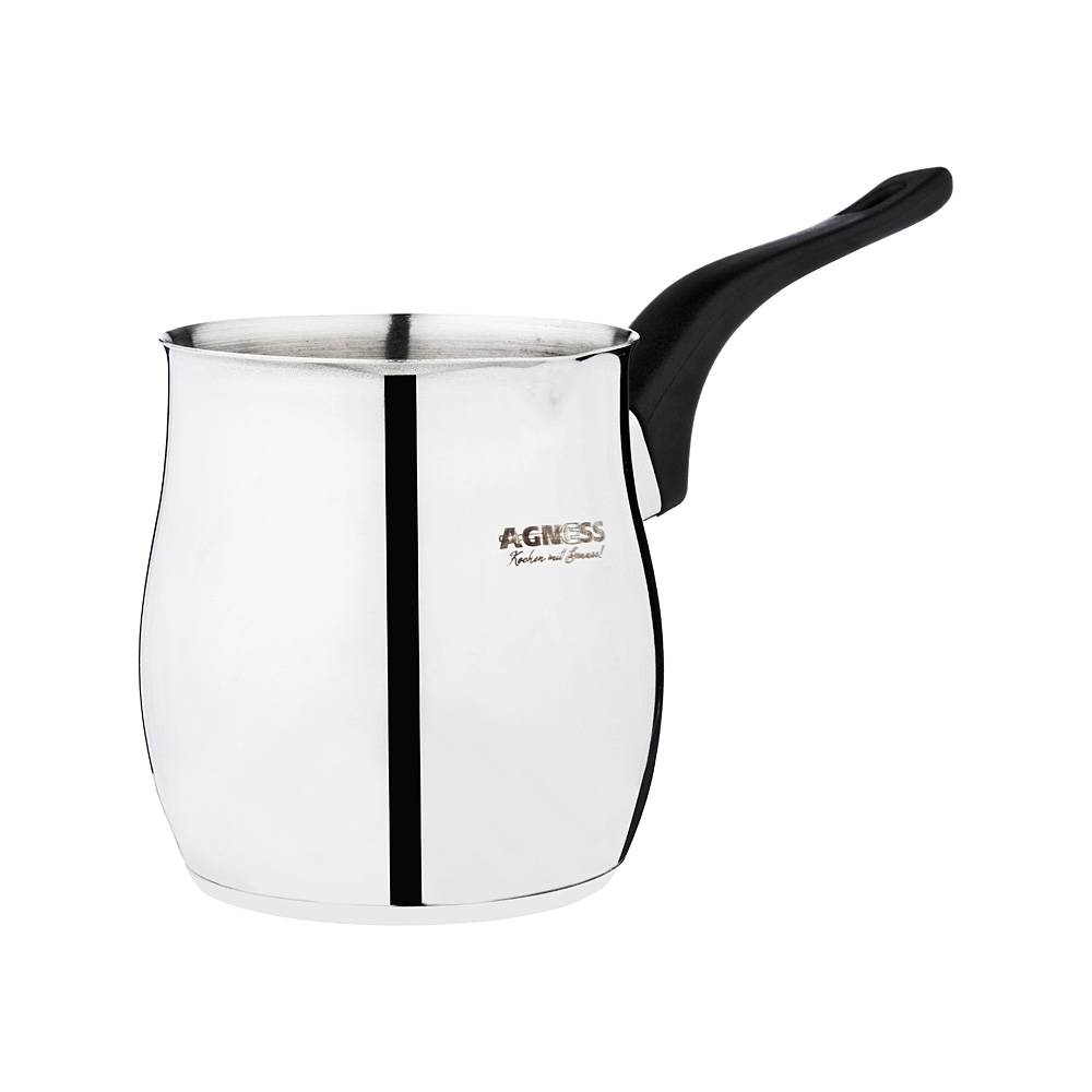 турка agness 340 мл, без коробки 907-315 Турка цвет серебристый материал нержавеющая сталь производства китай бренд agness общий вес 0,21 кг, купить с доставкой по низкой цене за 364 руб.