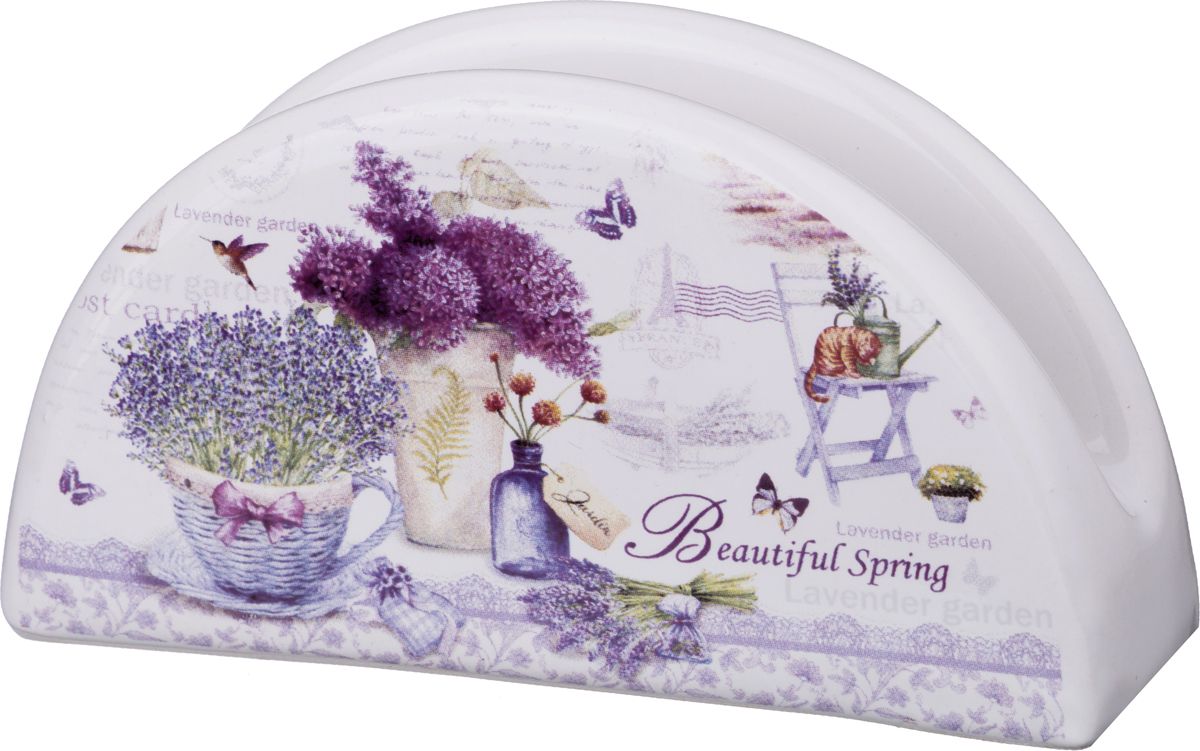 салфетница agness лавандовая весна 13,5х4х7 см 358-1106