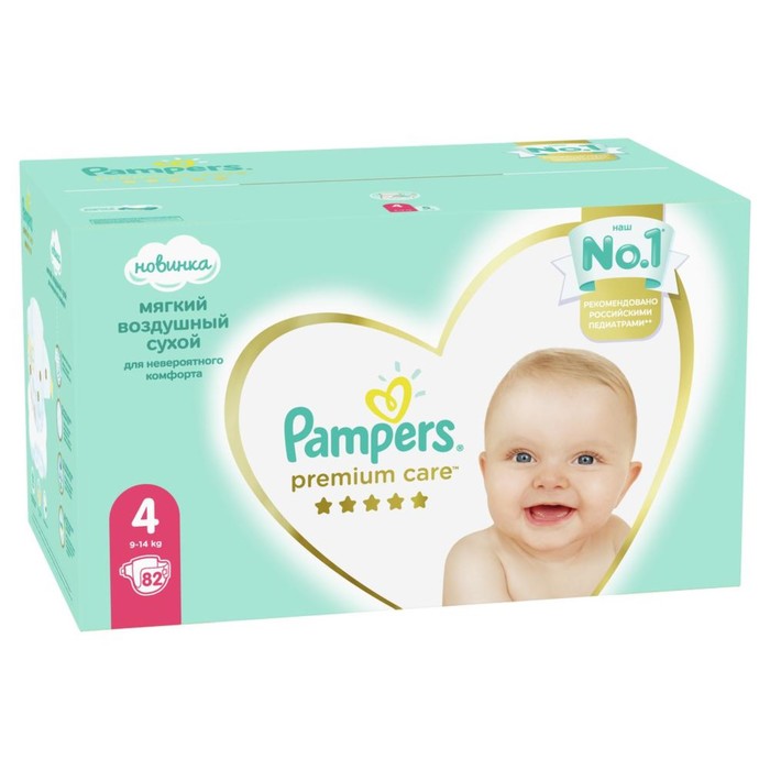 Подгузники Pampers Premium Care, размер 4, 82 шт. 1227731