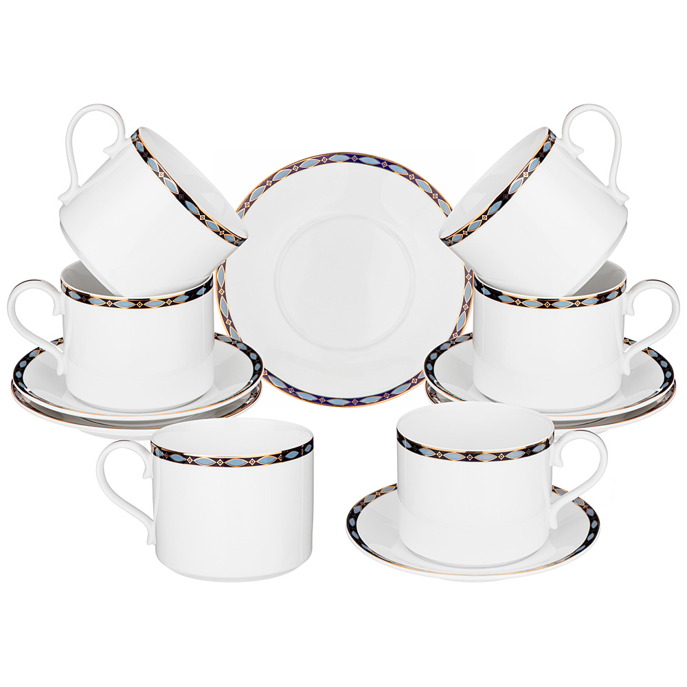 чайный набор lefard glamour на 6 пер.12 пр. 300 мл синий 590-464
