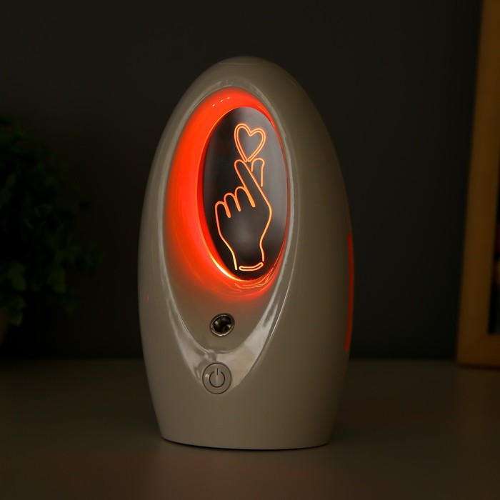 Ночник с увлажнителем Любляна LED 7 цветов USB белый 11х7х18 см RISALUX 9413613
