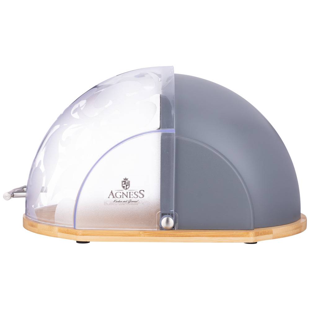 хлебница agness деревянная с комбинированной крышкой 36х26х20 см 938-069