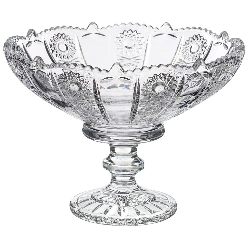 конфетница на ножке muza crystal диаметр 19,5 см высота 15 см 195-177