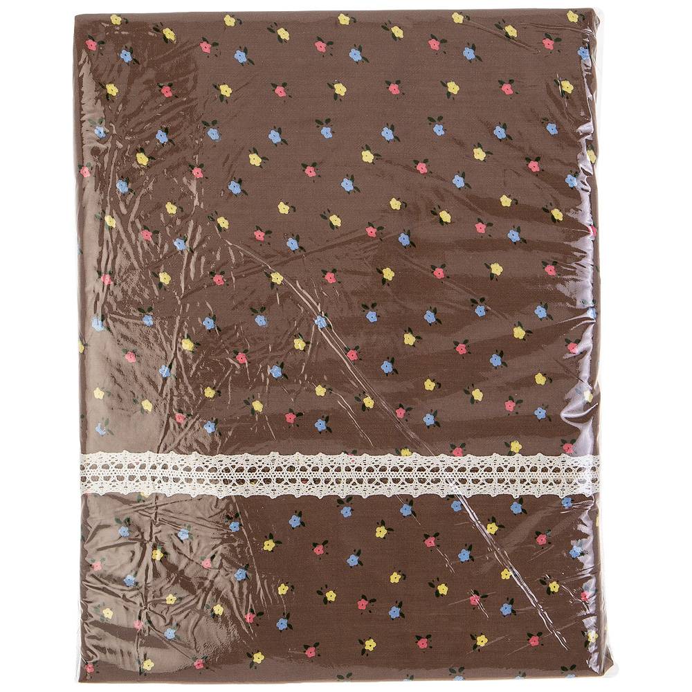 штора кухонная алёнушка 180х250 см ,100 проц х/б,кофе, кружево 850-835-18