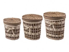 набор корзин для белья из 3-х шт l:48х36х55. m:39х27х45. s:32х21х36 см 190-113