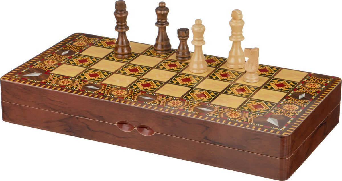 игра для взрослых шахматы, шашки, нарды 39,5х19,4х5,8 см 446-114