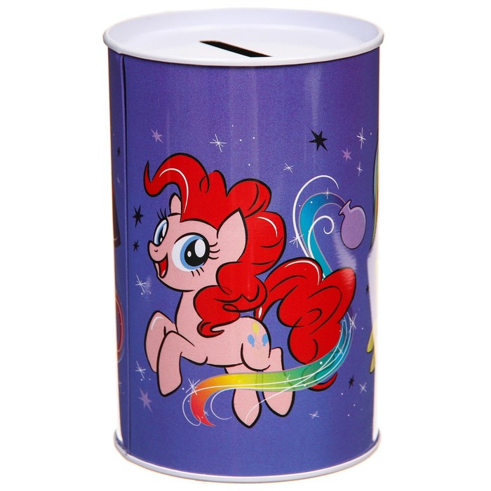 Копилка металлическая, 6,5 см х 6,5 см х 12 см Make your own magic, My Little Pony 5187385