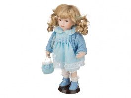 фарфоровая кукла с мягконабивным туловищем высота 30 см 485-221