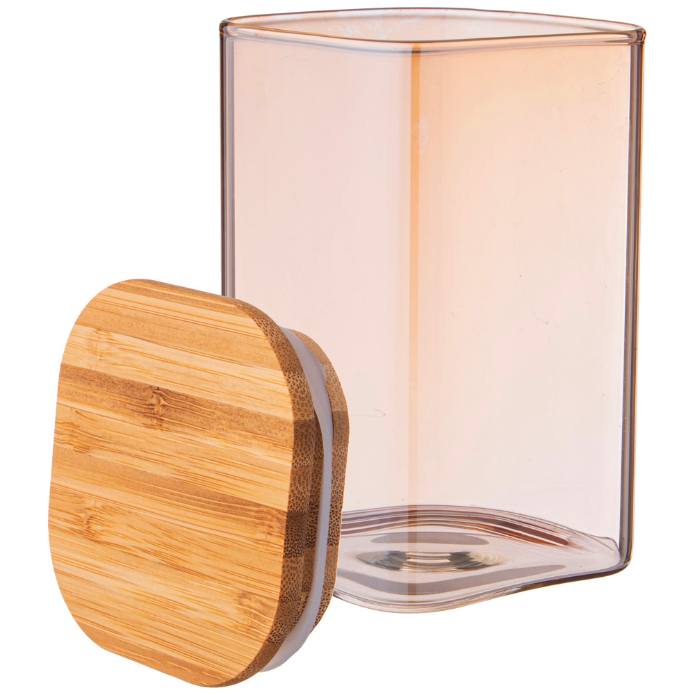 емкость для сыпучих продуктов agness amber 580 мл 8x8x12 cm цвет:янтарный 889-146