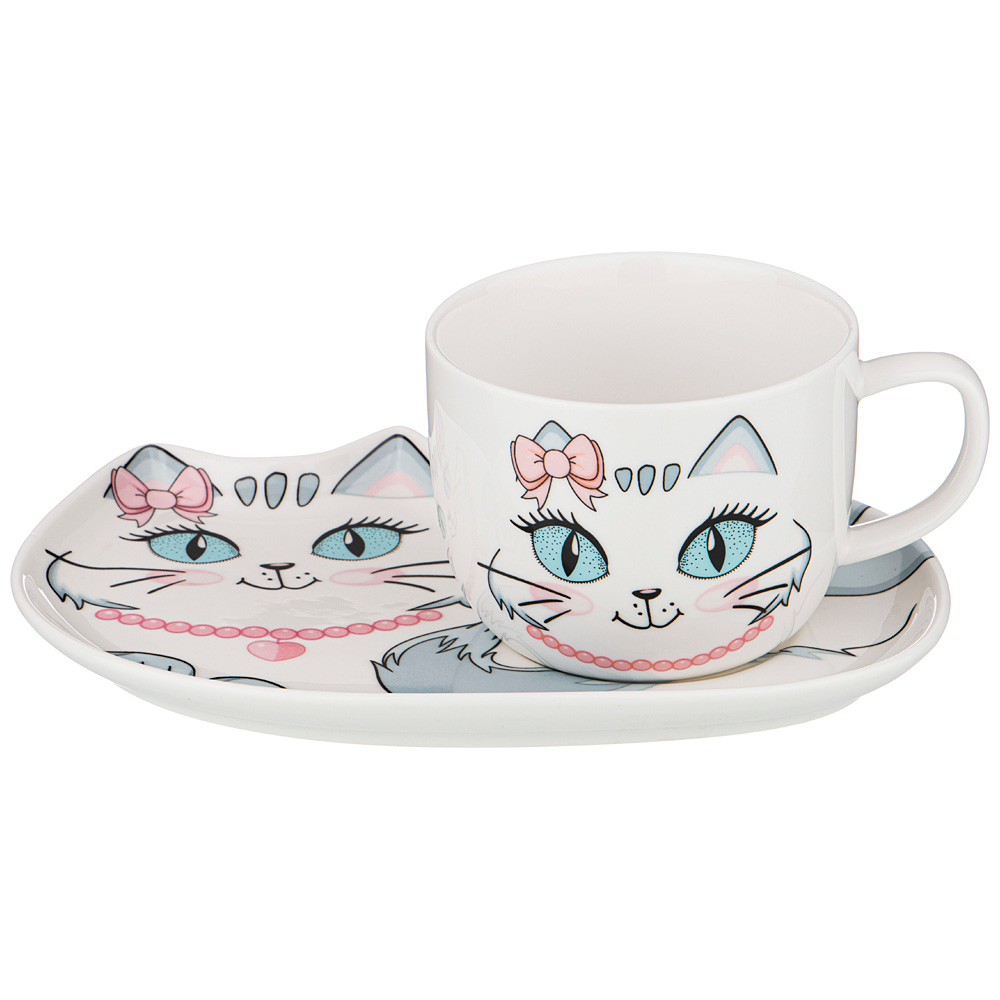 чайный набор 1пер. котомания 2пр. 240мл 151-150