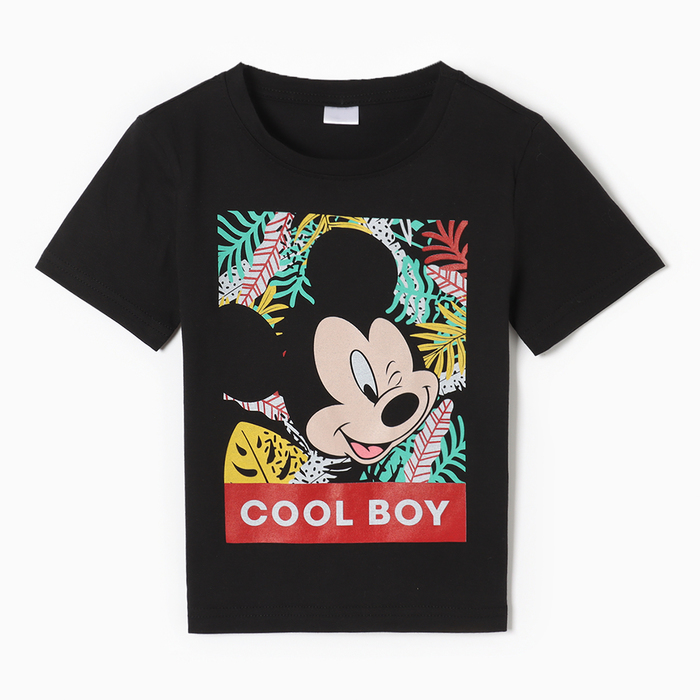 Футболка детская Cool boy Микки Маус, рост 122-128, черный 6485896