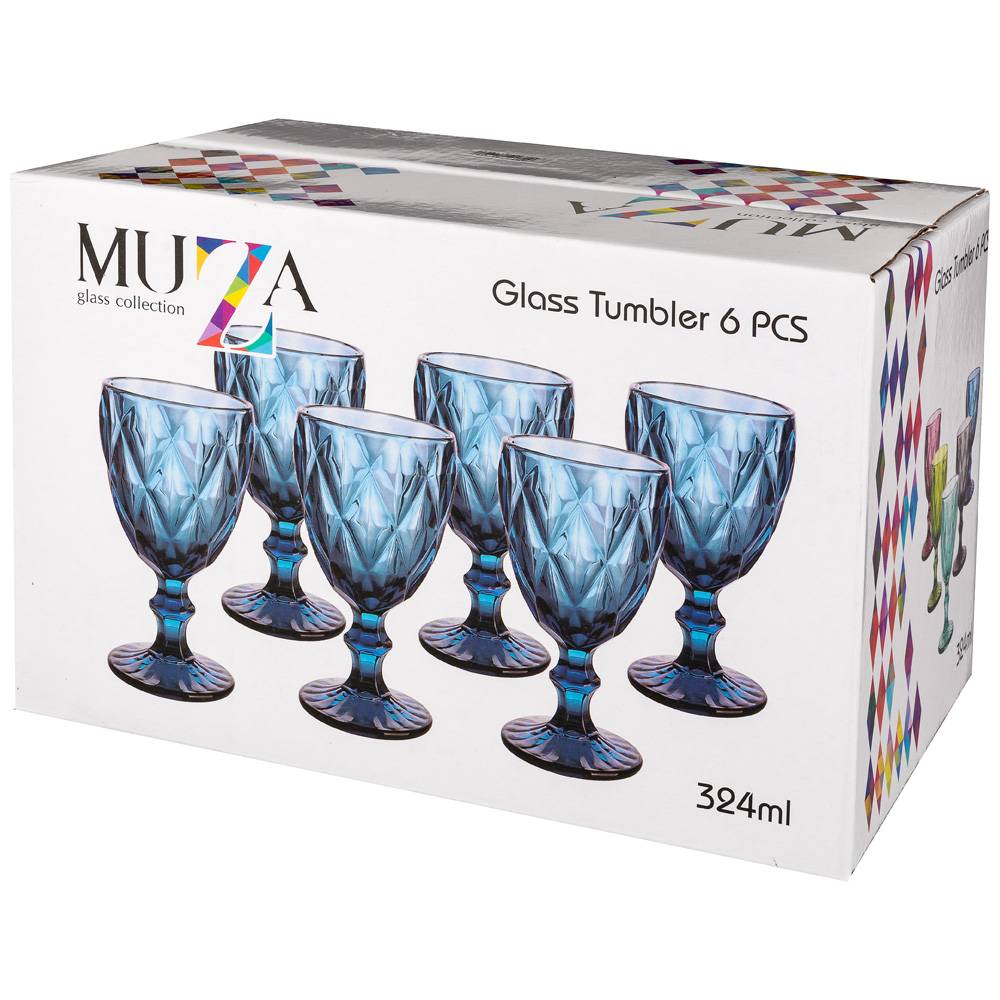 набор бокалов для вина ромбо 6шт серия muza color 320мл / в 17 см 781-121