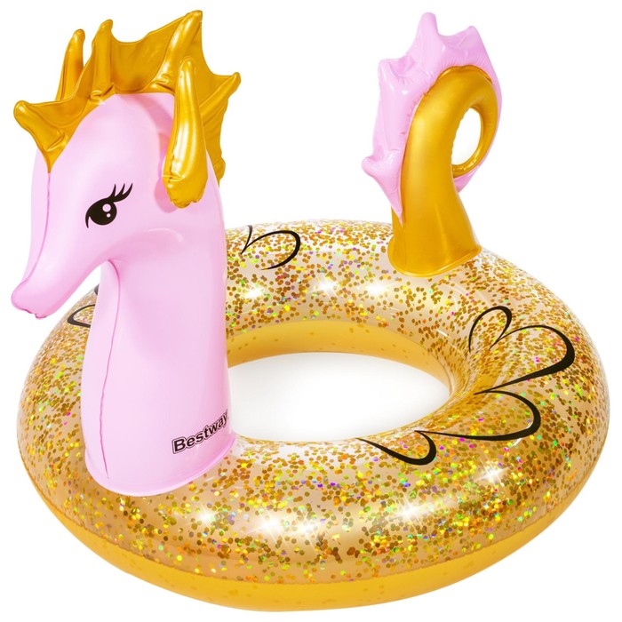 Круг для плавания Glitter Seahorse Swim Ring, 115 х 104 см, 36305 7434360