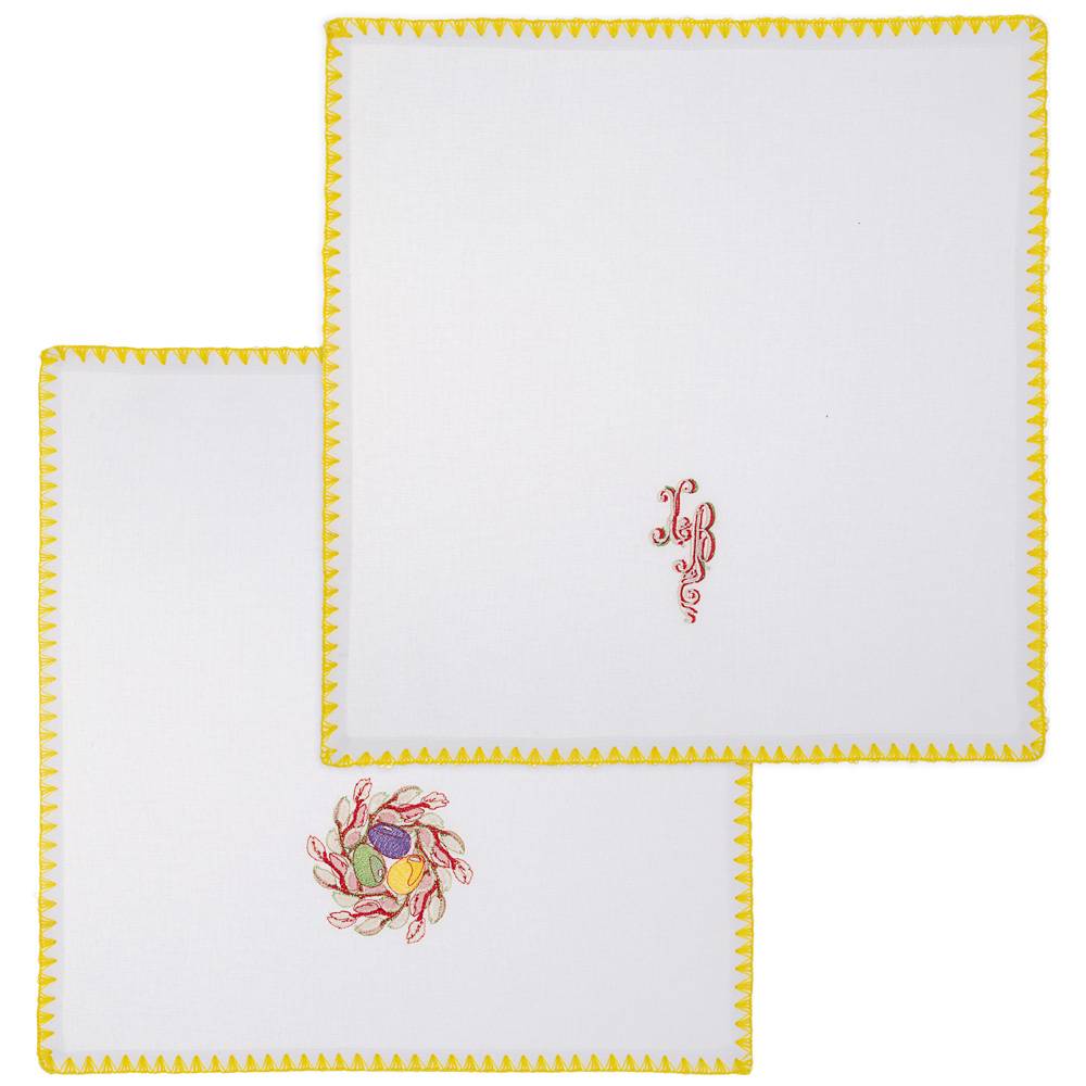 набор салфеток из 2х шт светлая пасха40х40см,белый,100 процхлопок, вышивка 850-841-2