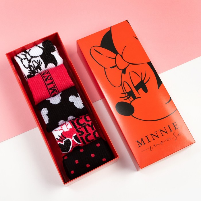Набор носков Minnie Mouse, Минни Маус, 5 пар, 22-24 см 6896725