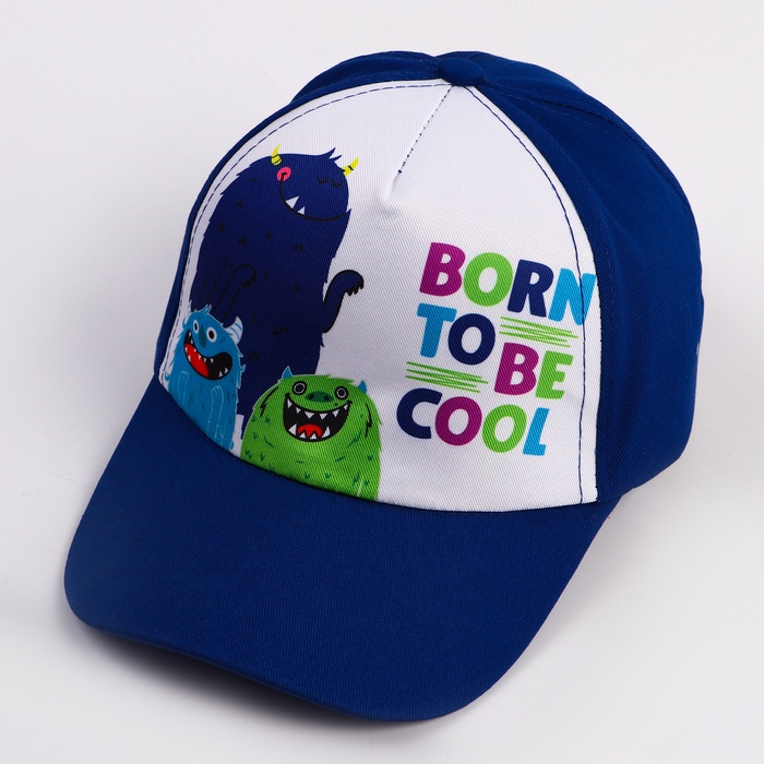 Кепка детская для мальчика Born to be cool, цвет синий, р-р 52-54, 5-7 лет 10121157