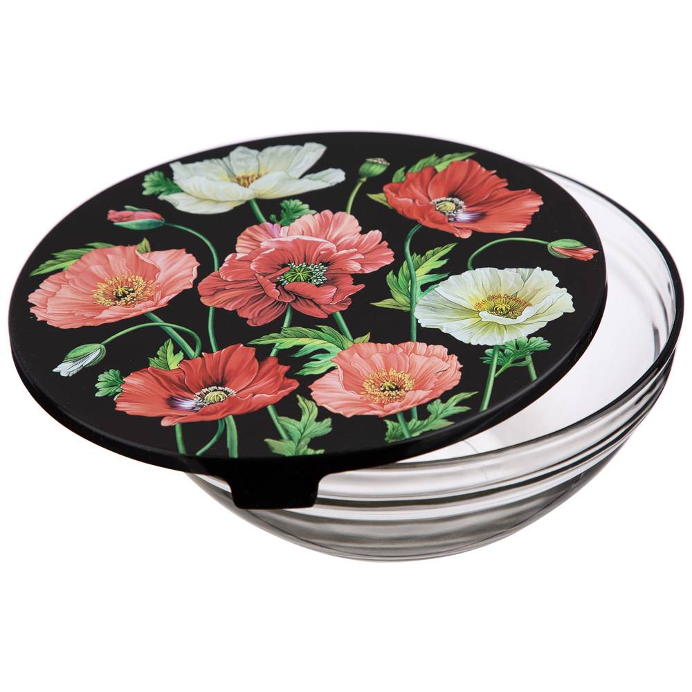 набор миски с крышкой agness маки , 10 предметов, 150/250/450/630/1150 мл 887-117