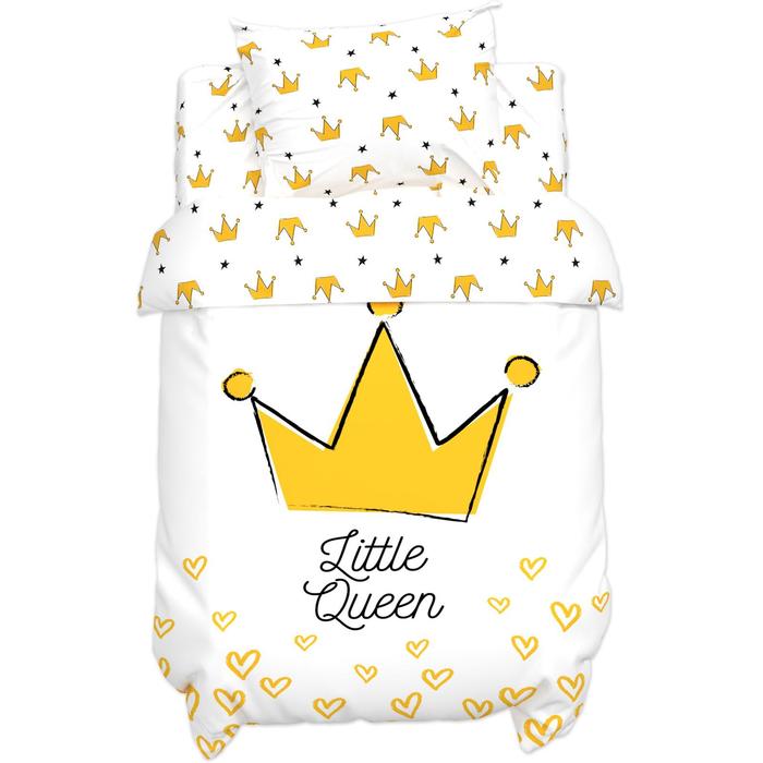 Постельное белье Крошка Я Little queen 112*147 см, 60*120+20 см, 40*60 см, 100% хлопок 4855303