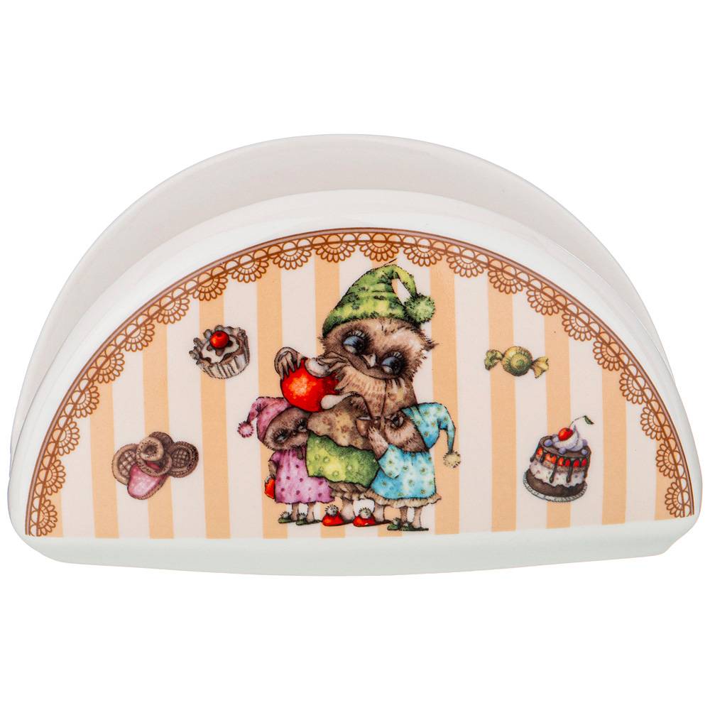 салфетница совушки 12,5х6,5см 359-720