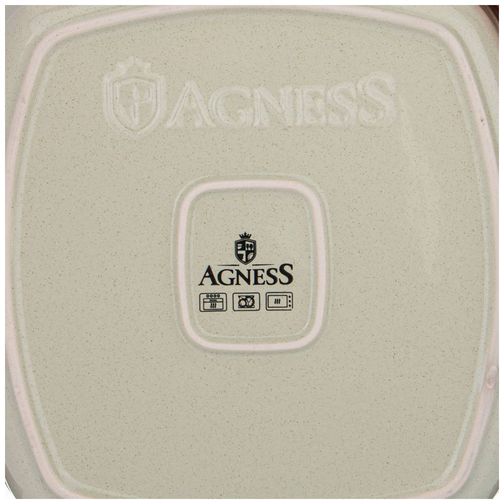 блюдо для запекания agness modern kitchen квадрат. бежевое 2450 мл 28х24х7,5 см 777-073