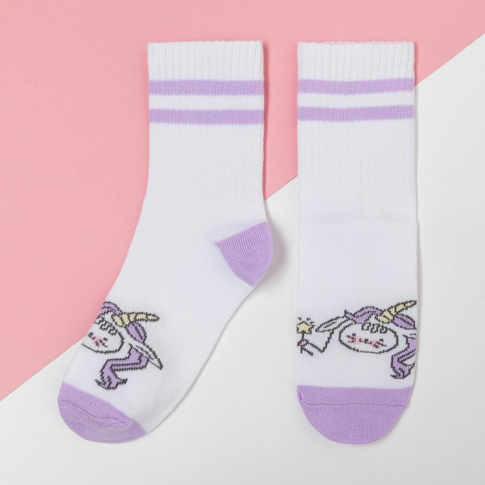 Носки детские KAFTAN Caticorn, размер 16-18, цвет белый 4515516
