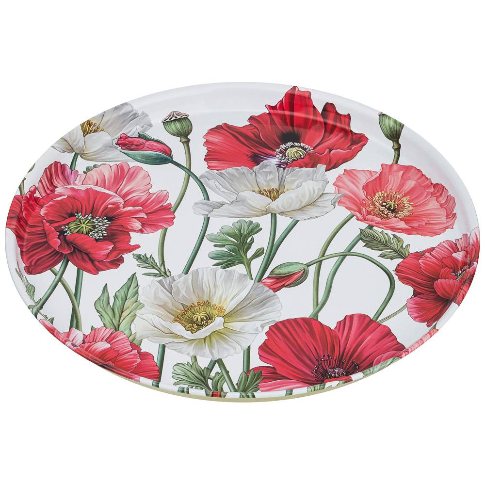 поднос сервировочный agness маки 33х2,1 см 898-011