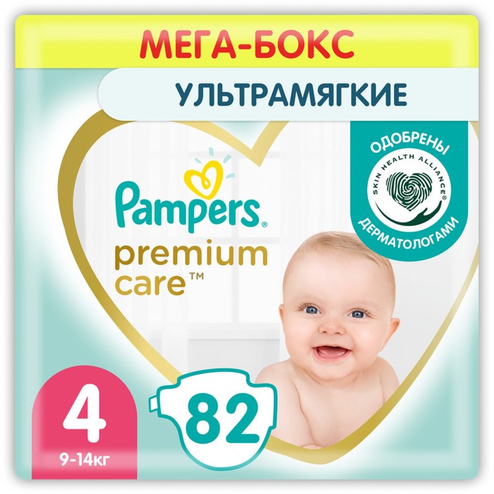 Подгузники Pampers Premium Care, размер 4, 82 шт. 1227731