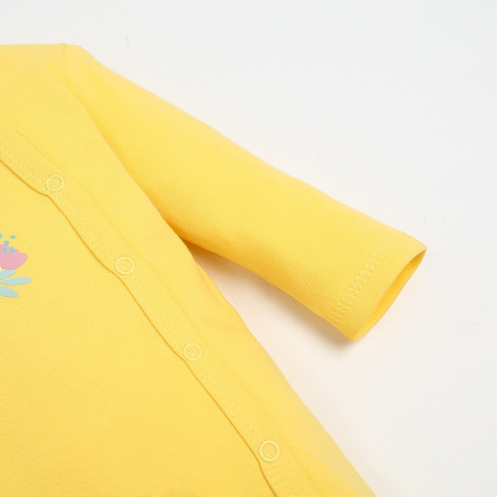 Комбинезон Крошка Я Flower, рост 68-74 см, жёлтый 9455227