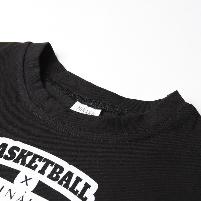 Футболка детская MINAKU: bascetball kids, цвет чёрный, рост 104 см 9933771