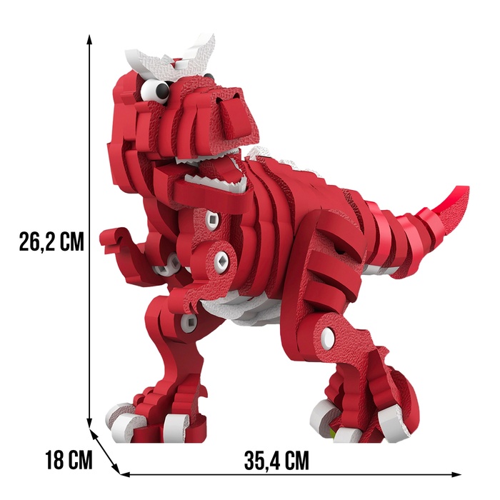 Конструктор «Тиранозавр», мягкий, материал EVA, 118 деталей 10091718