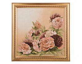 гобеленовая картина розовые пионы 54х52см 404-1294-29