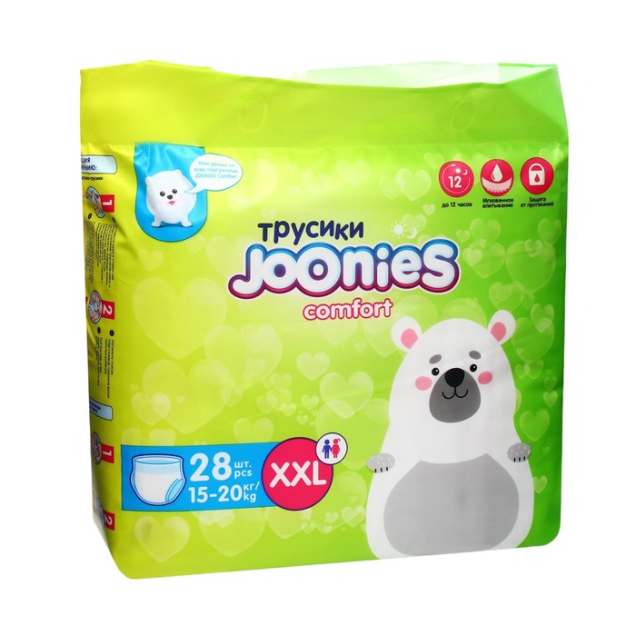 Подгузники-трусики JOONIES Comfort, размер XXL (15-20 кг), 28 шт. 9841774