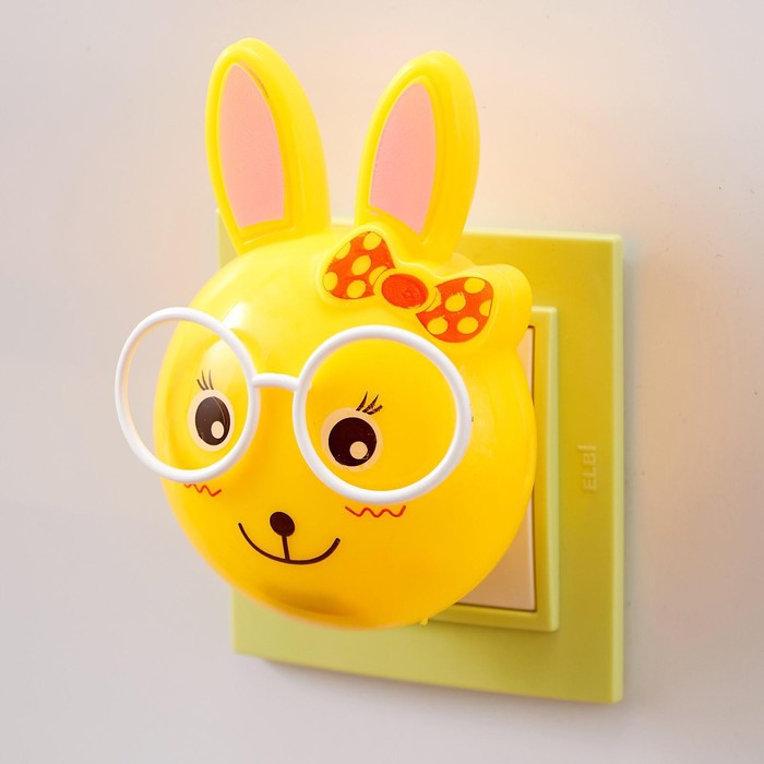 Ночник LED Умный Зайчонок,12 см, 4W с фотоэлементом (V220) МИКС, пластик RISALUX 1063869