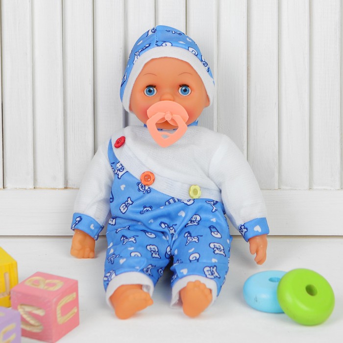 Игрушка «Пупс», говорящая, с соской, 4 звука, цвета МИКС 2337015