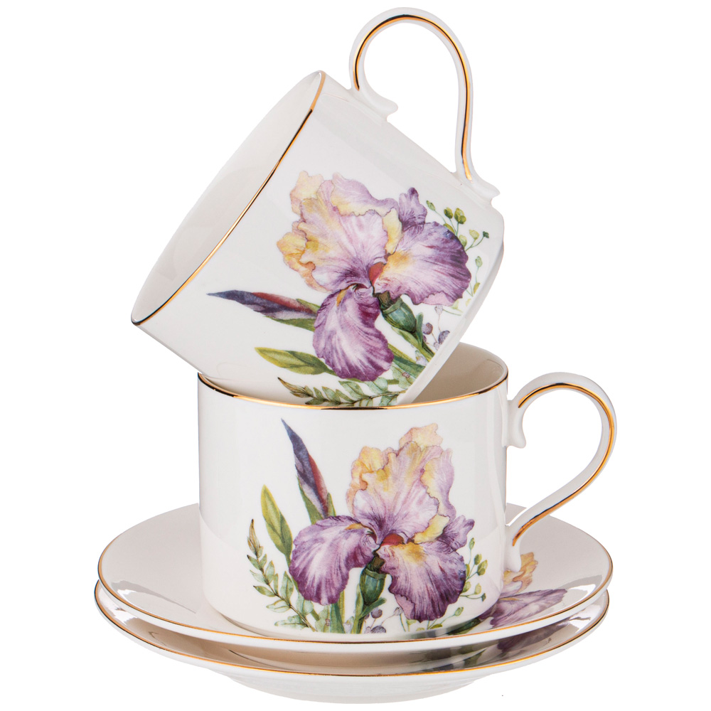 чайный набор lefard irises на 6 пер. 12 пр. 300 мл 590-470