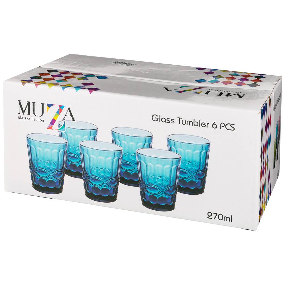 набор стаканов серпентина из 6шт серия muza color 270мл / в 10 см 781-109