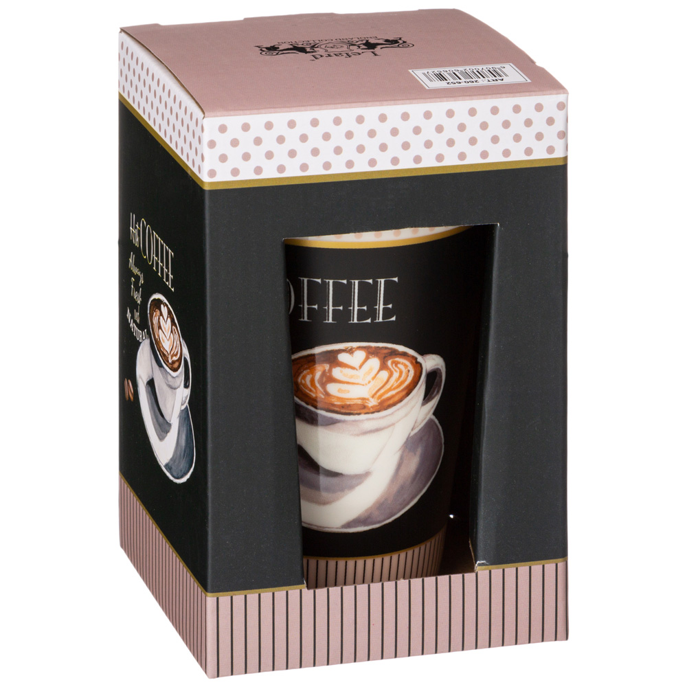 кружка lefard coffemania с силиконовой крышкой, 390мл 260-652