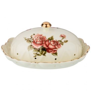 маслёнка корейская роза длина 19,5 см ширина 15 см 85-1045