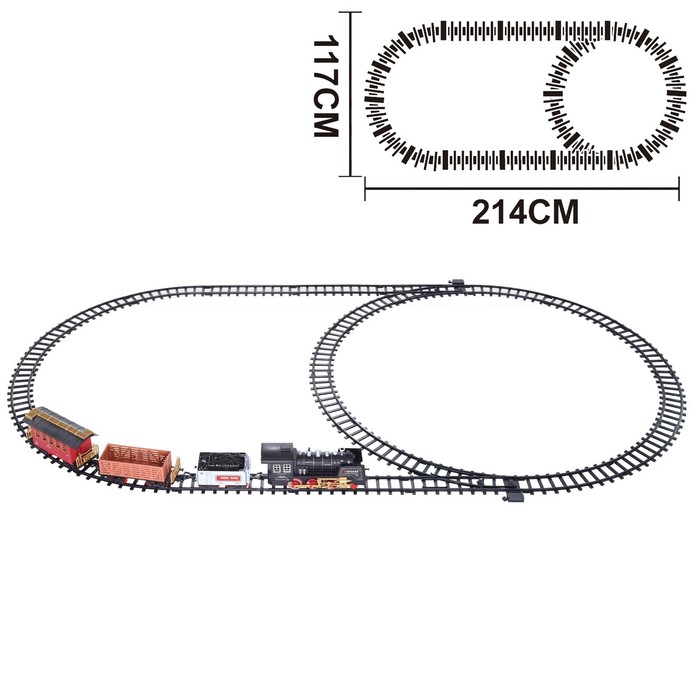 Железная дорога «Классика», радиоуправление, свет и звук, с дымом, работает от аккумулятора 2612240