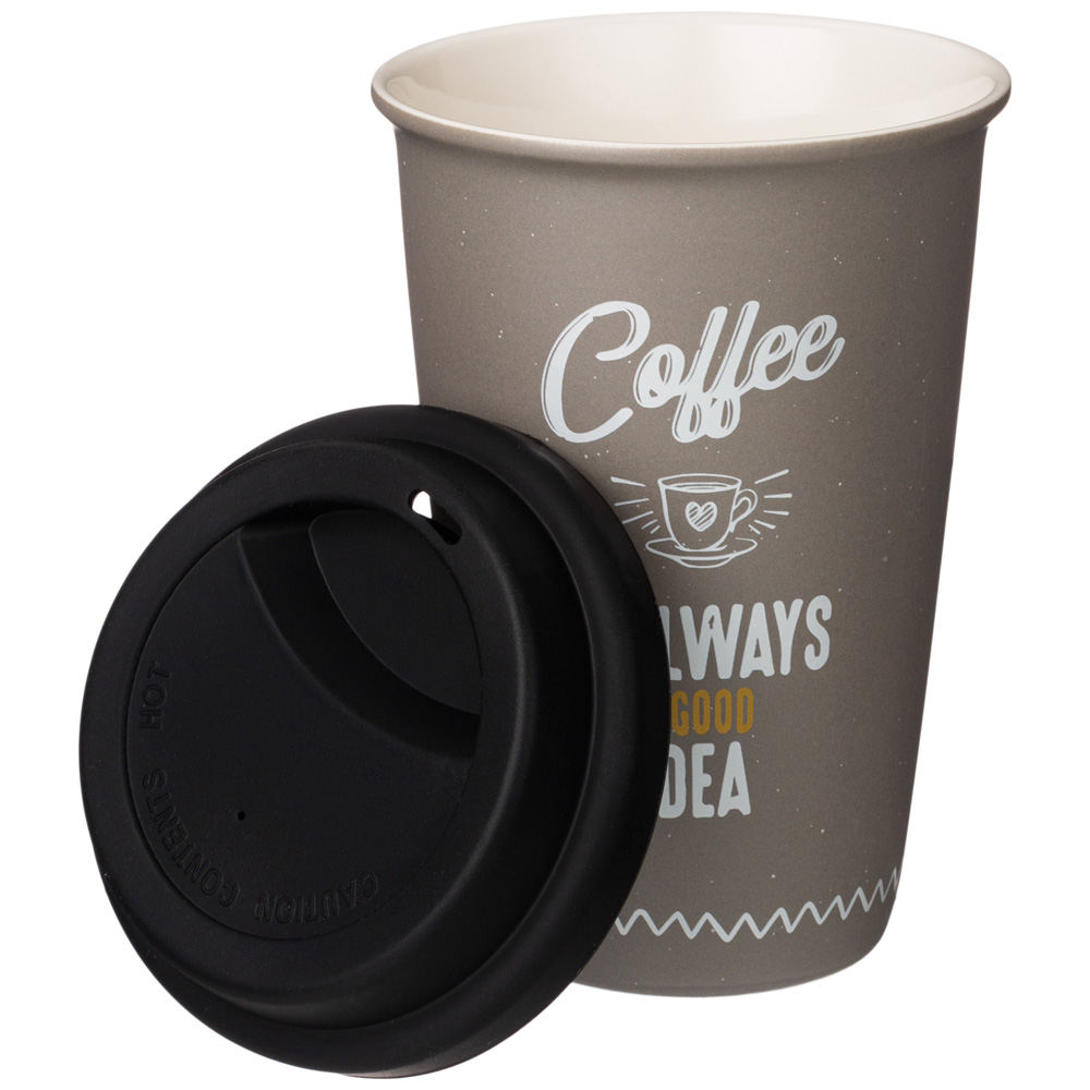 кружка lefard coffemania с силиконовой крышкой, 390мл 260-651