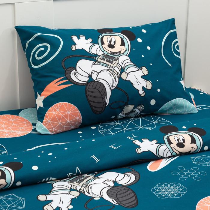 Постельное бельё 1,5 сп Neon Series, Mickey, Микки Маус, 143*215 см, 150*214 см, 50*70 см -1 шт, светится в темноте 4948399