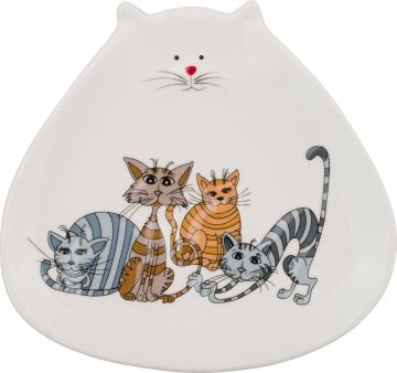 тарелка десертная озорные коты 18,5х20х2 см без упаковки 188-114