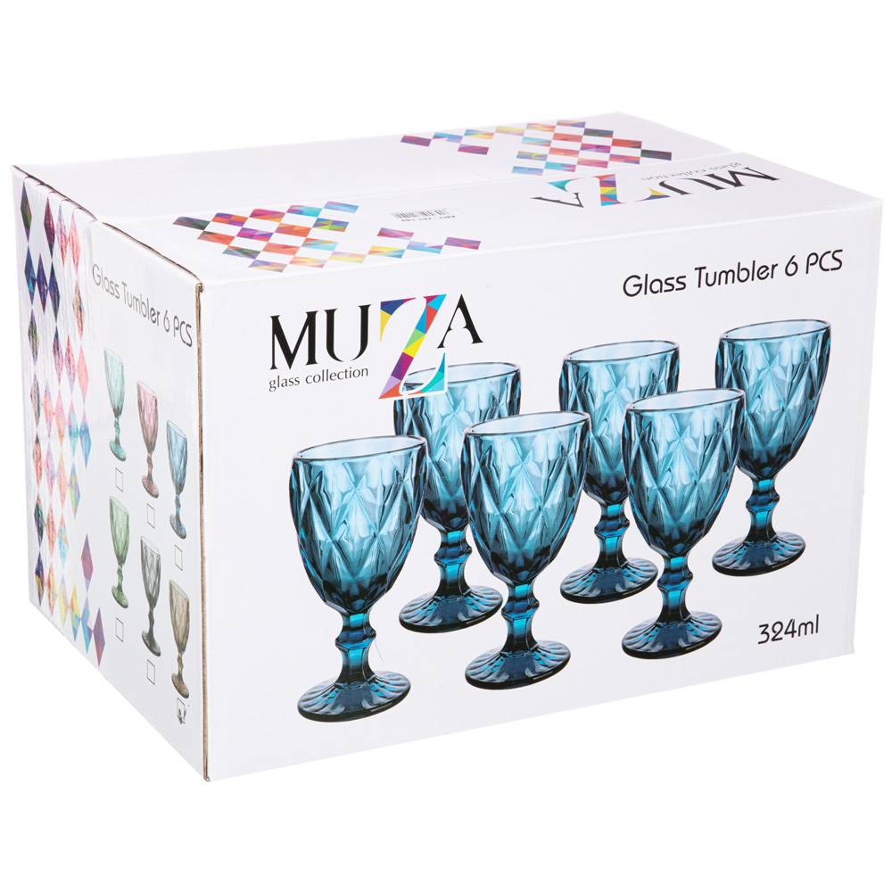 набор бокалов для вина ромбо 6шт серия muza color 320мл / в 17 см 781-149